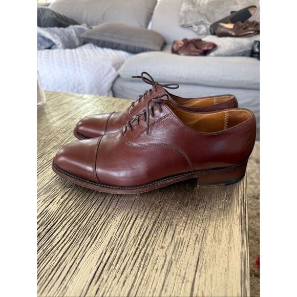 Thursday Brown Leather Lace Up Loafers sz 10 EUC